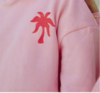 "Everything Comes in Waves" Hoodie in Pink